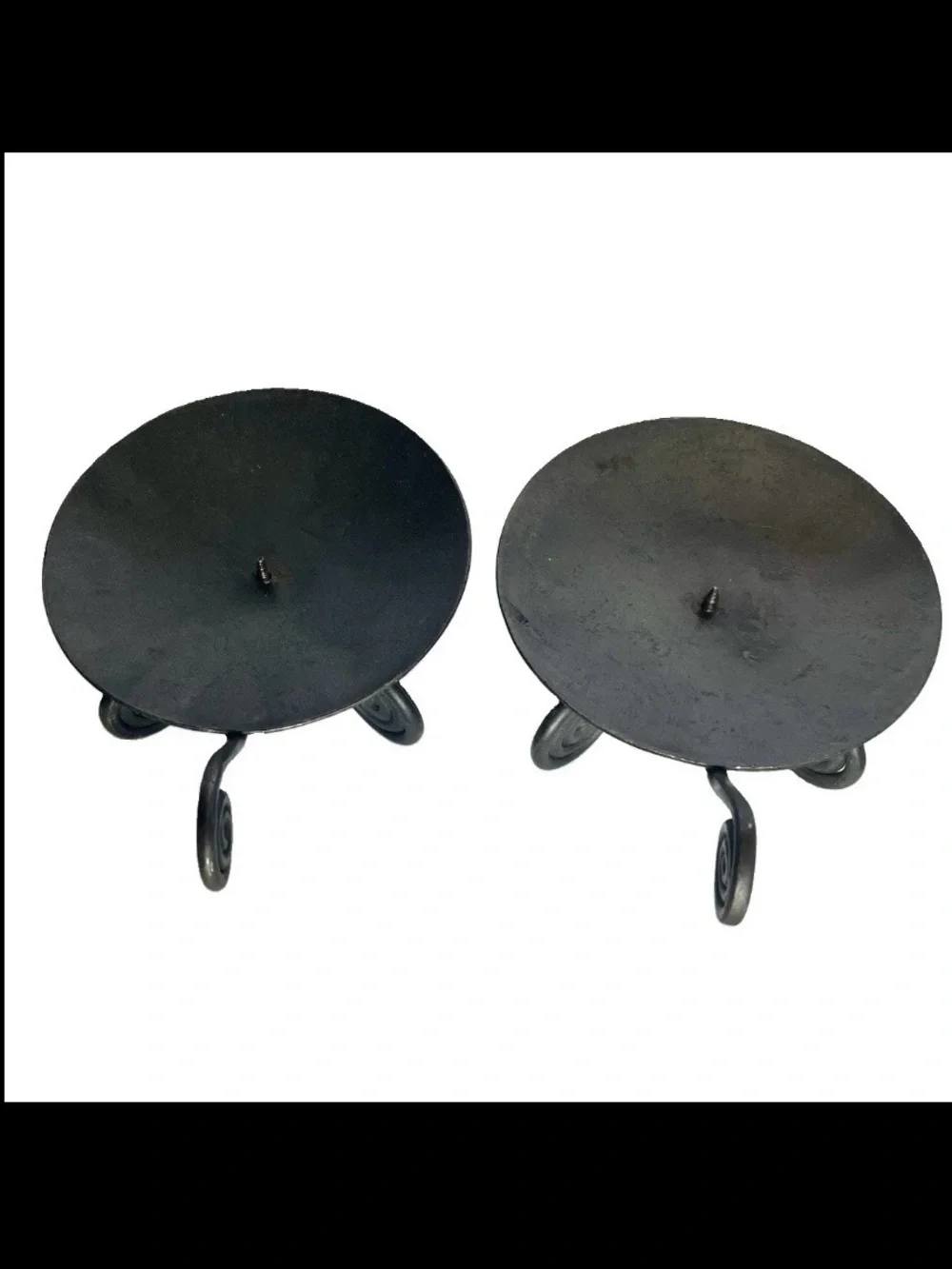Wrought Iron Pillar Candle Holders 5.5
